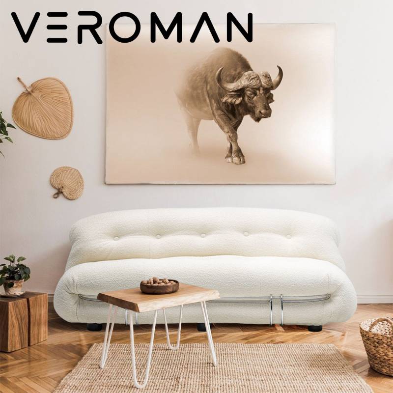 3人掛け] VeroMan ボアソファ ソファ ボアカウチ カウチ ホワイト 