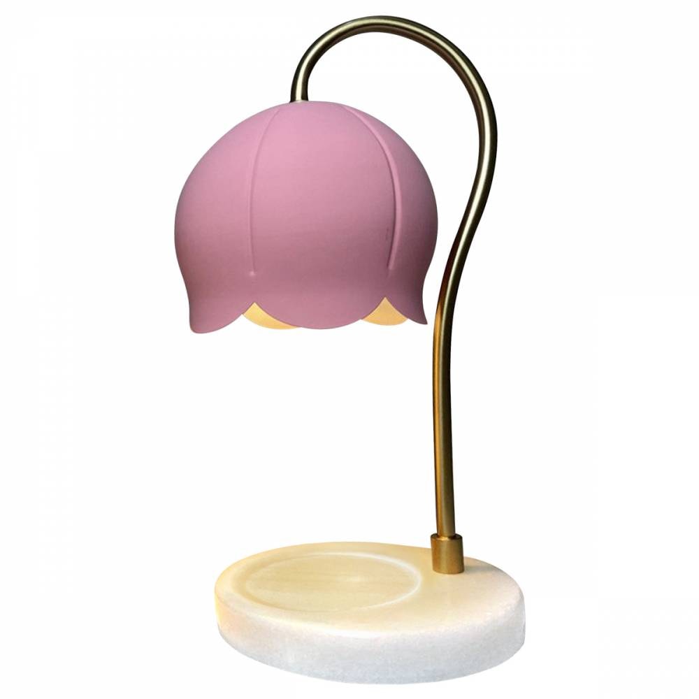 VeroMan キャンドルウォーマー アロマオイル ランプ  卓上ライト アロマキャンドル セラピー すずらん 花 オシャレ レトロ アンティーク 韓国インテリア