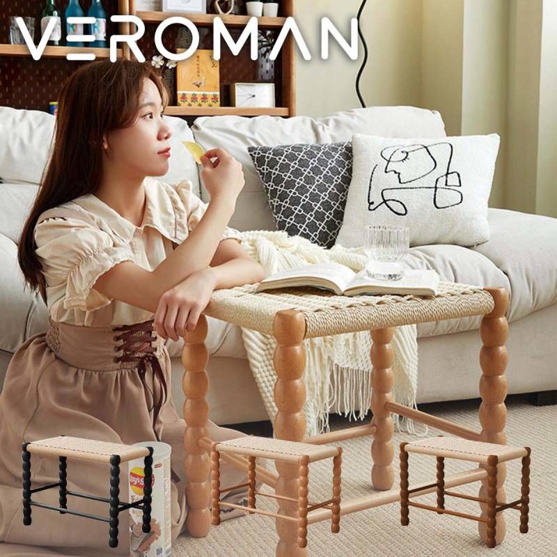 幅60cm] VeroMan ラタン編みスツール チェア スツール ラタン編み