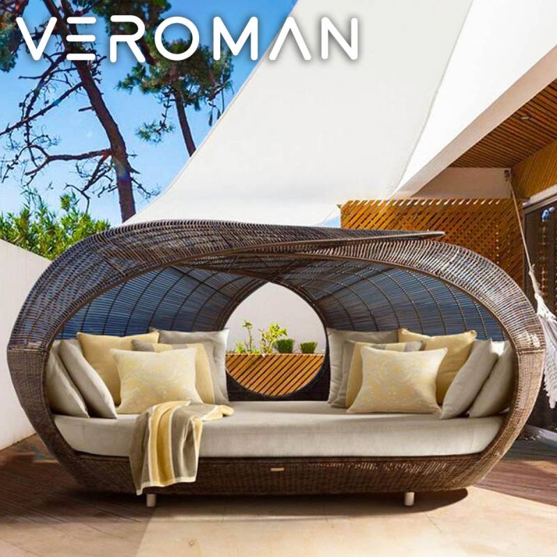 VeroMan ソファベッド プールサイドベッド アウトドアソファ アウトドアベッド カウチ アウトドア プールサイド 韓国インテリア 韓国家具 [横幅240cm 高さ200cm]