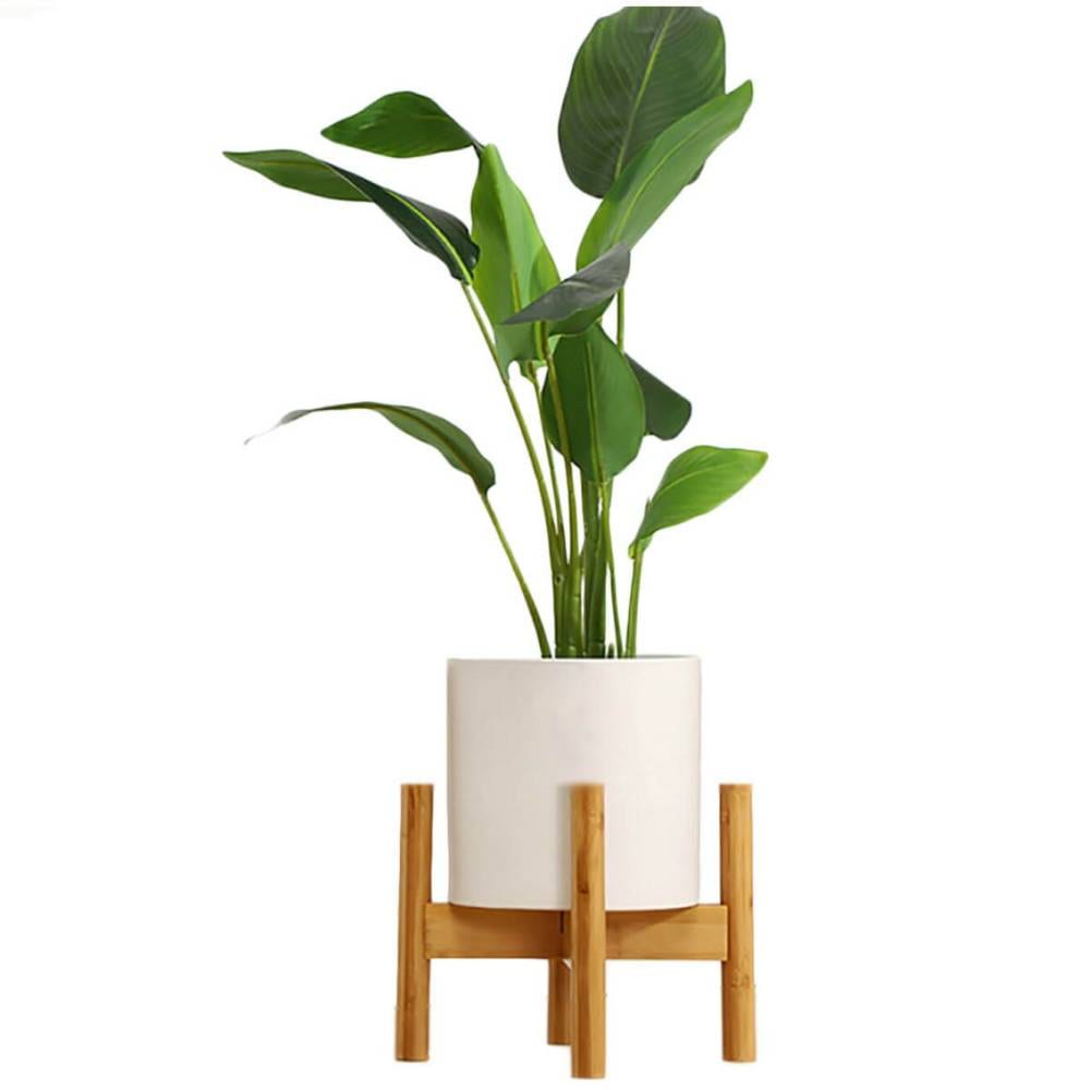 [高さ18cm] VeroMan ポットスタンド ジャグスタンド ウォータースタンド フラワースタンド 竹製 直径30cm 調整可 植木鉢 ガーデニング アウトドア