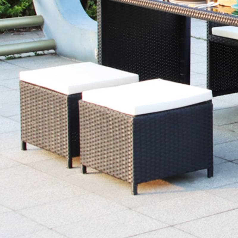 【オットマン単品】VeroMan アウトドア インドア 室内 屋外 プールサイド 庭 快適 家具 シンプル モダン ベンチ 韓国インテリア[高さ38cm×幅48cm]