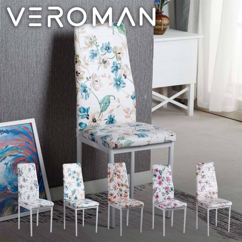 VeroMan チェア ダイニングチェア 椅子 フラワー 花柄 花 フラワー