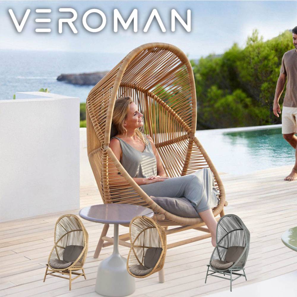 VeroMan ハンギングチェア チェア ハンモックチェア ブランコチェア 椅子 グランピング アウトドア インドア 屋外 室内 プールサイド 庭 韓国インテリア 韓国家具 [幅73cm 高さ124cm]