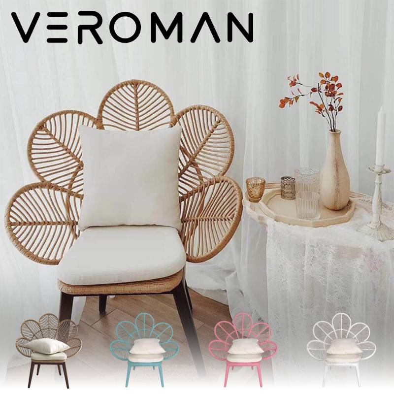 ラタンバック アームチェア 花柄 ラタンバック アームチェア 花柄 椅子・チェア