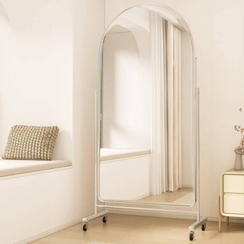 VeroMan ミラー 鏡 全身鏡 姿見 スタンドミラー ジャンボミラー 大型 キャスター付き アンティーク 立て掛け 韓国インテリア 韓国家具 [幅110cm 高さ216cm]