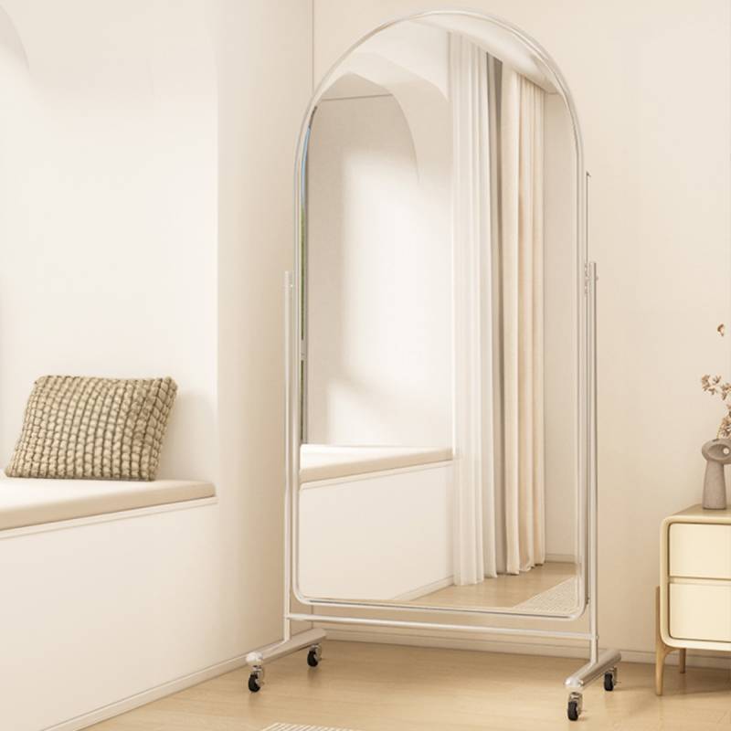 VeroMan ミラー 鏡 全身鏡 姿見 スタンドミラー ジャンボミラー 大型 キャスター付き アンティーク 立て掛け 韓国インテリア 韓国家具 [幅110cm 高さ196cm]
