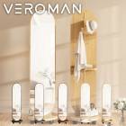 VeroMan ミラー 鏡 全身鏡 姿見 スタンドミラー ジャンボミラー 大型 小物置き 収納ラック 棚 見せる収納 アンティーク ビンテージ シンプル おしゃれ 立て掛け 韓国インテリア 韓国家具 [幅56cm 高さ168cm]