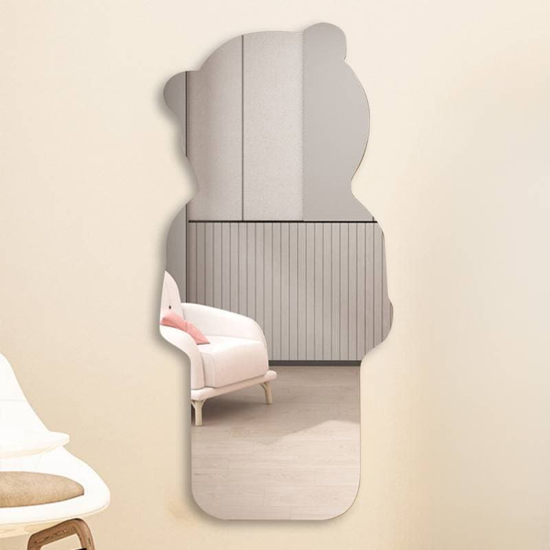 姿見鏡 全身 韓国風 クマ 可愛い ミラー 大型160cmx60cm 2210 新品】全身鏡 立てかけミラー 韓国風 160x60cm 壁掛け ビロード クマ