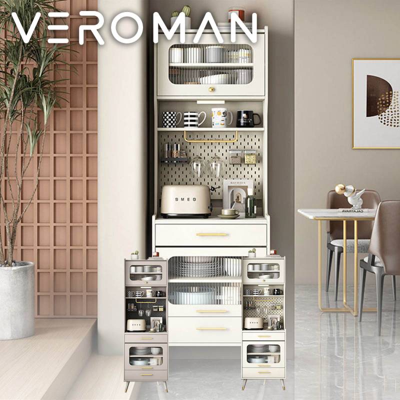 VeroMan 棚 シェルフ 収納ラック 食器棚 キッチンボード レンジボード 