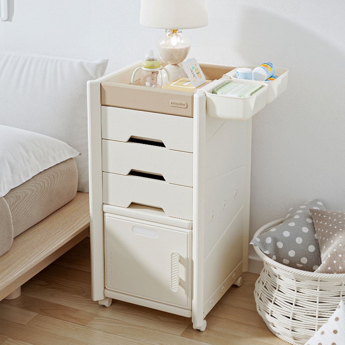 VeroMan ベッドサイド収納 キッズ収納ラック 収納ラック クローゼット