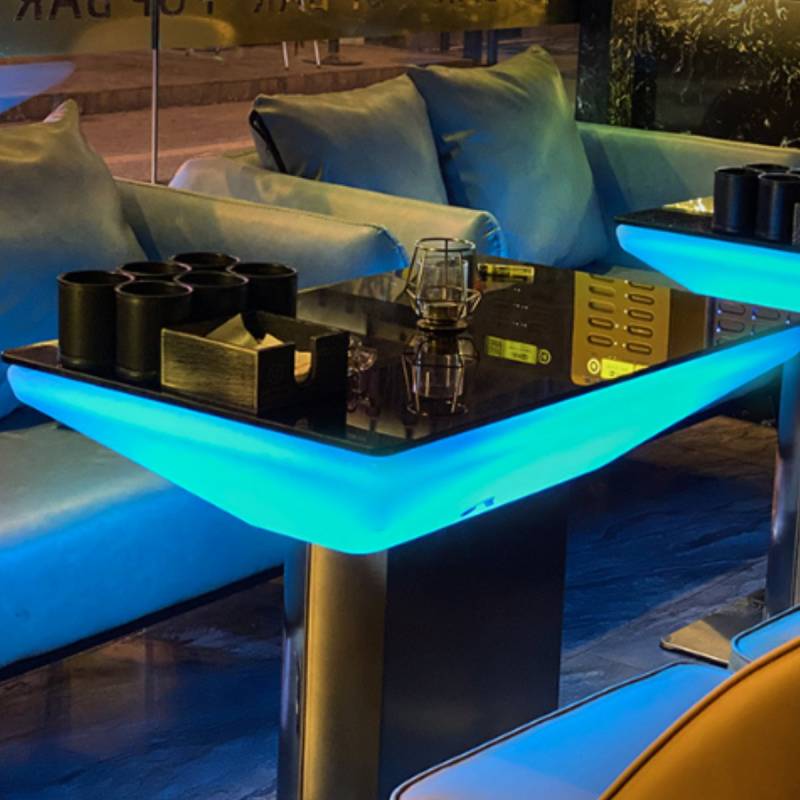 高さ56cm] VeroMan テーブル 光るテーブル LEDライト リモコン付き