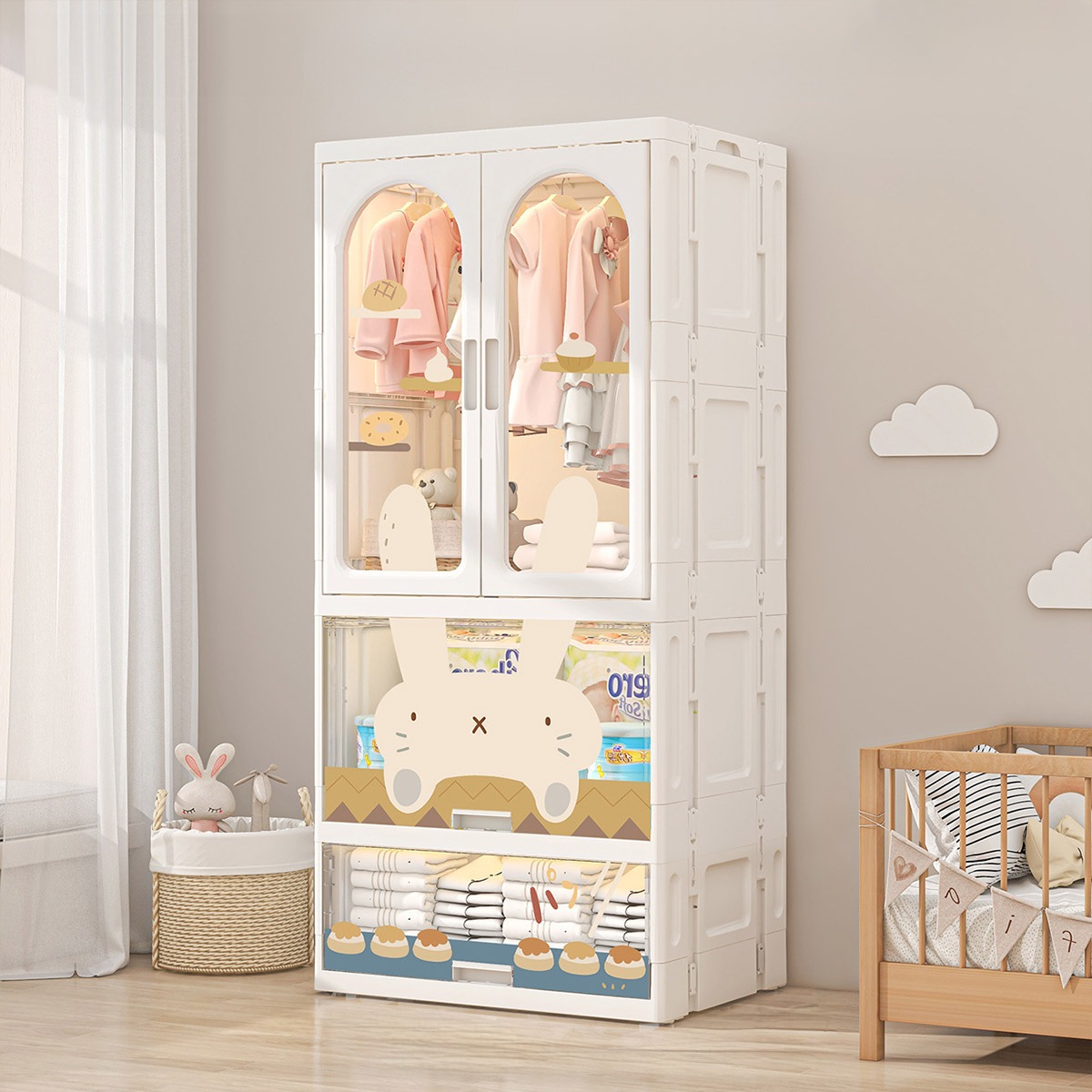 美品　ポップルーム　韓国　キッズクローゼット 楽天市場】VeroMan キッズ ハンガーラック 収納ラック 衣装棚