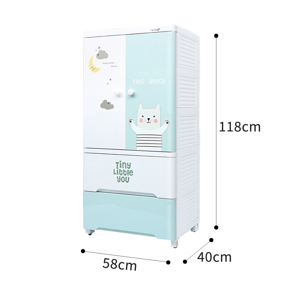 VeroMan キッズ収納ラック 衣装棚 クローゼット アニマル 動物 ベビー