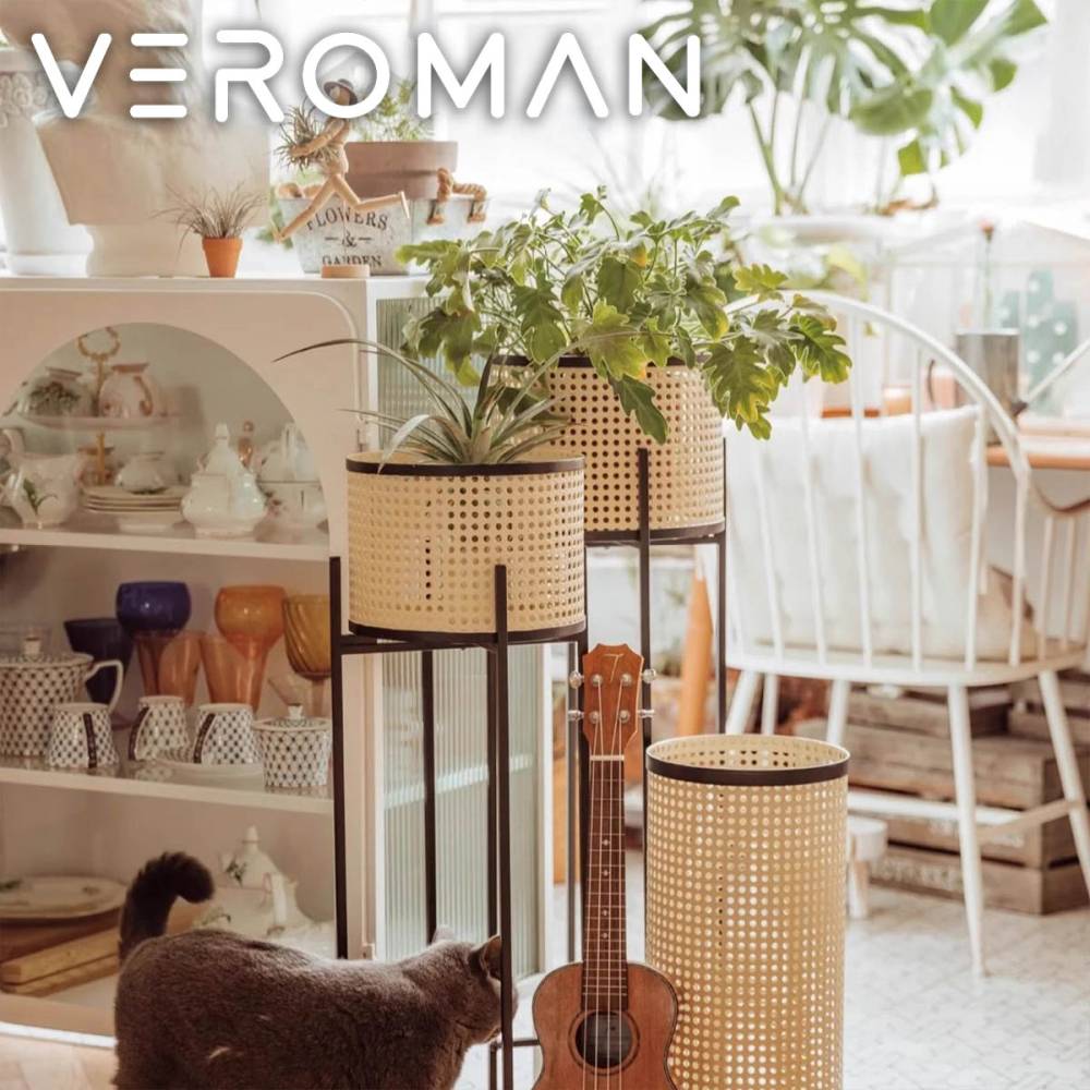[小] VeroMan フラワースタンド プランタースタンド 花 プランター 脚付き 室内 モダン レトロ アンティーク シンプル 韓国インテリア [直径20cm 高さ60cm]