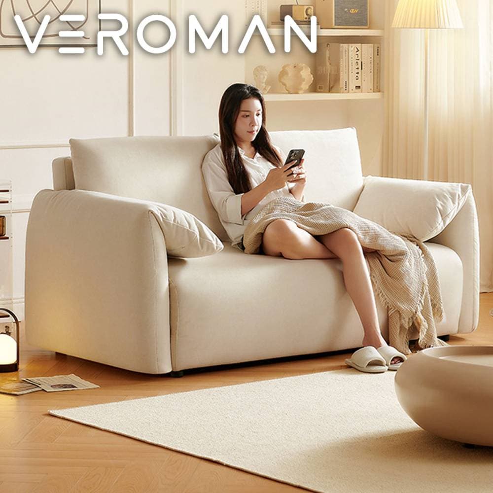 VeroMan ソファベット 多機能 モダン ソファ 二人掛け シンプル 抗菌 猫の爪防止ソファ ゆったり リビング 韓国インテリア [高さ84cm×幅116cm] 