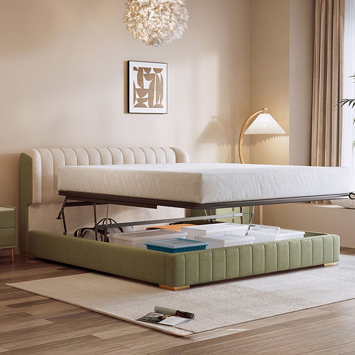 ヴェルベット　プロモ ワイドダブル] VeroMan ベッドフレーム フレーム ローベッド フロア