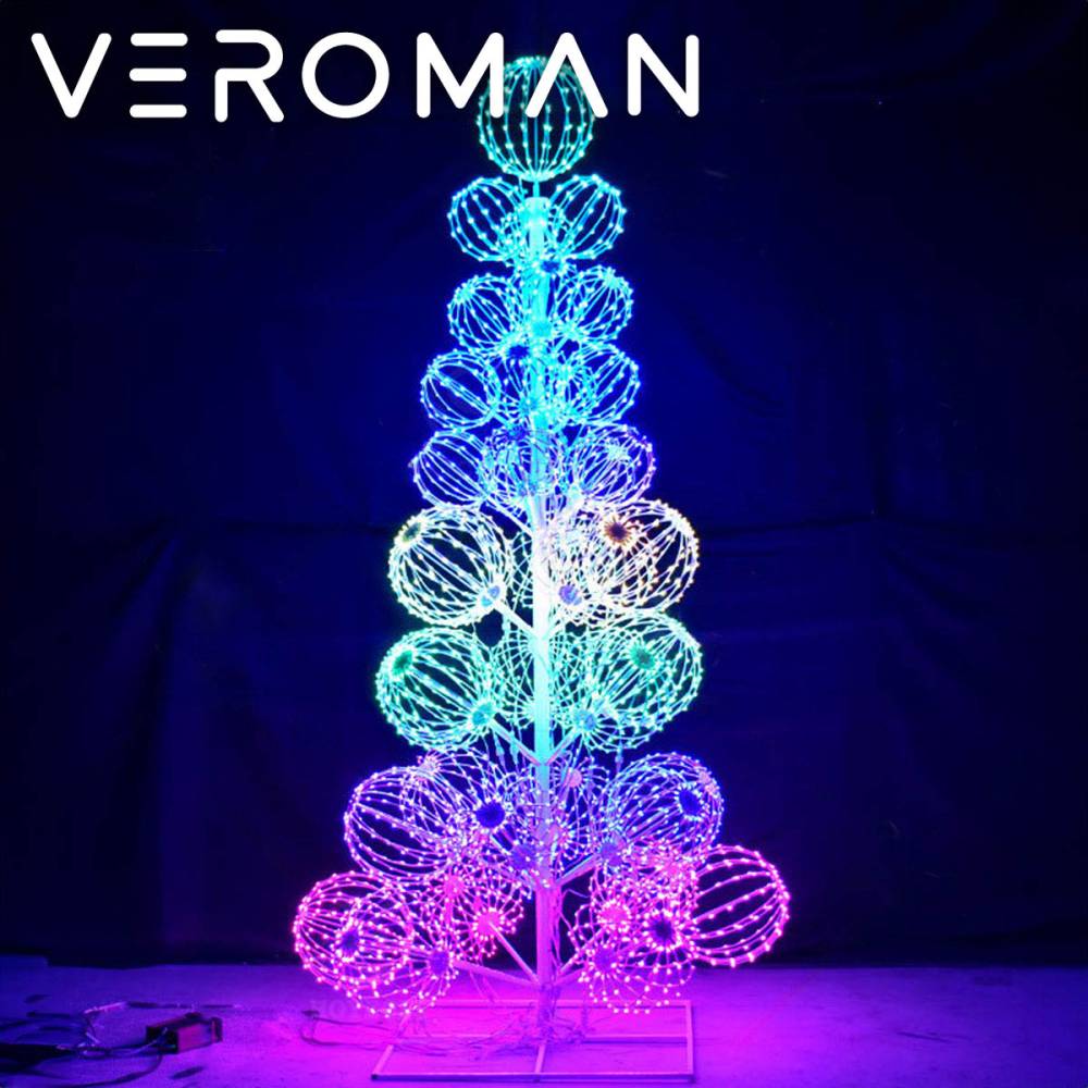 VeroMan クリスマスツリー おしゃれ イルミネーションツリー LED ライト付き クリスマス 省エネ 韓国インテリア [高さ270cm]