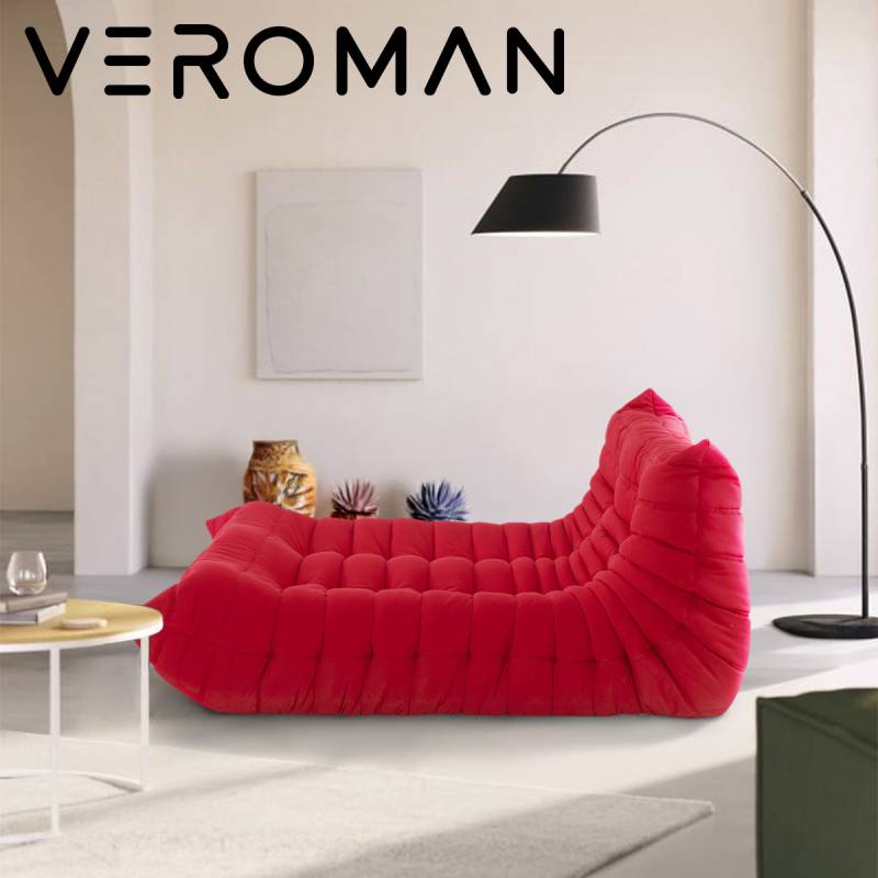 VeroMan 全ウレタン モコモコ カウチソファ シンプルデザイン ワン