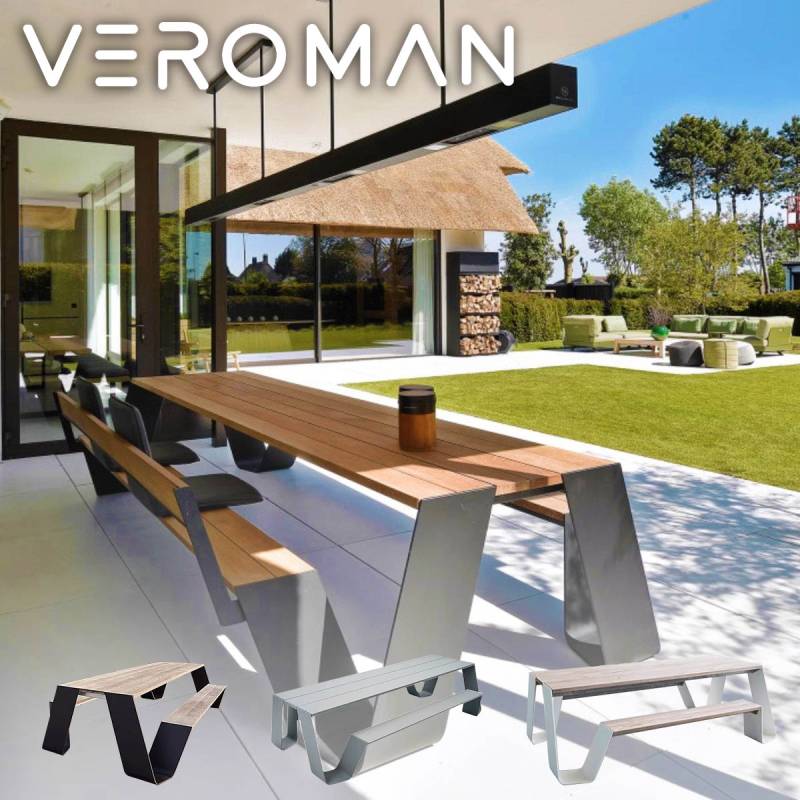 VeroMan アウトドア ガーデンテーブルセット ダイニングテーブル 防水 