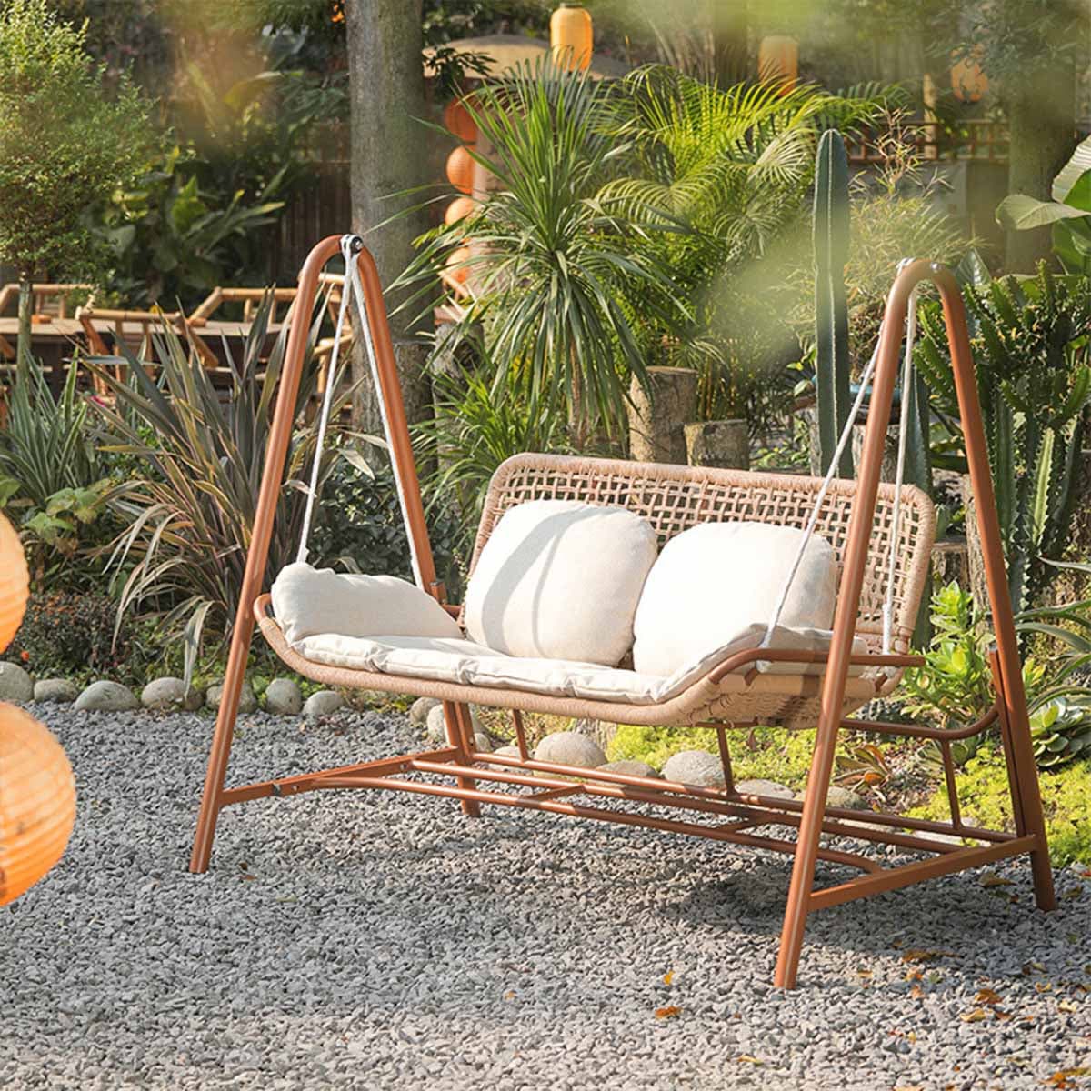 VeroMan ハンギングチェア ぶらんこ ガーデンブランコ ゆったり揺れる