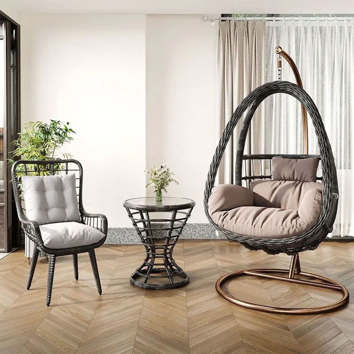 1人用] VeroMan 穏やかな包み込む温もり 手作り感あふれる籐編み