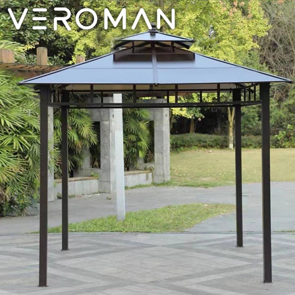 [250cm] VeroMan サンシェルター  屋外用パーゴラ 小屋型ガゼボ ガーデンパビリオン 庭 日よけ テラス ガーデン 耐久設計 重厚感 庭園用 遮熱 遮光 紫外線カット 韓国インテリア