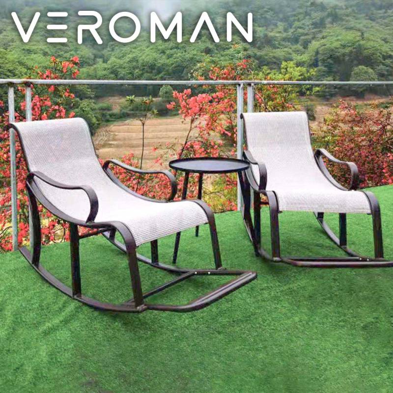 VeroMan ロッキングチェア 安定感のある屋外ロッキングチェア ソーラー