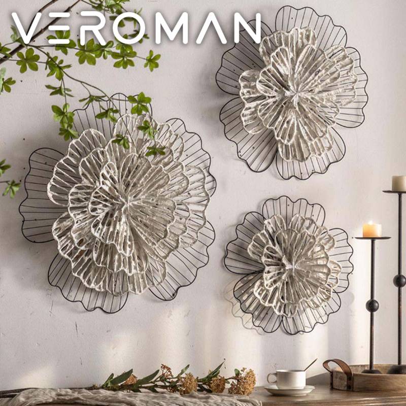 3点セット] VeroMan 壁を華やかに彩る立体花モチーフ装飾セット 壁飾り
