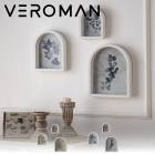 3個セット] VeroMan ナチュラルなアーチ型ウォールアートセット リーフ
