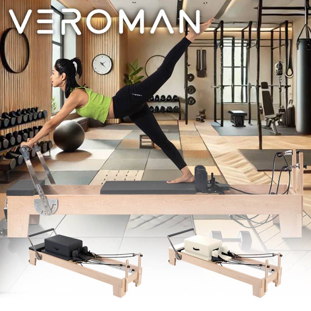 [メープル材]VeroMan 木製 ピラティス リフォーマー マシン ピラティスベッド ピラティスマシン トレーニング 美ボディ 姿勢改善 ダイエット エクササイズ 家庭用 業務用