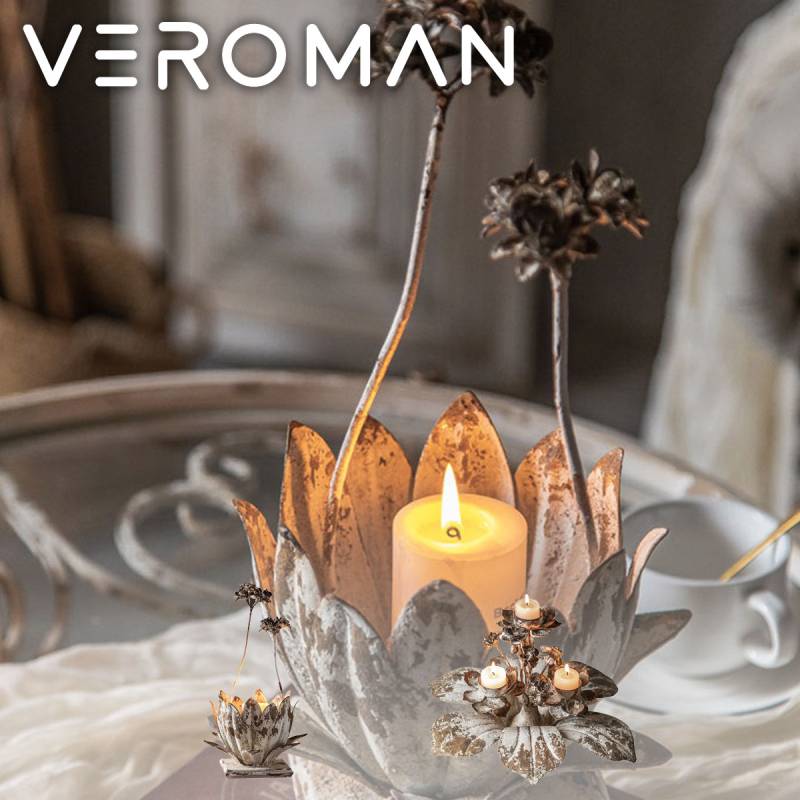 2点セット アンティーク 燭台 キャンドルスタンド シャンデリア風 アイアン