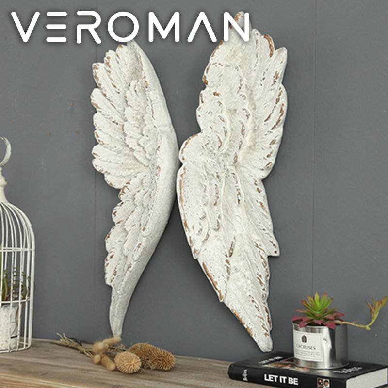 VeroMan パリの羽根を感じるエレガントなウォールデコ 飛翔感のあるデザイン ウォールデコ 壁飾り 韓国インテリア [高さ71cm×幅48cm]  