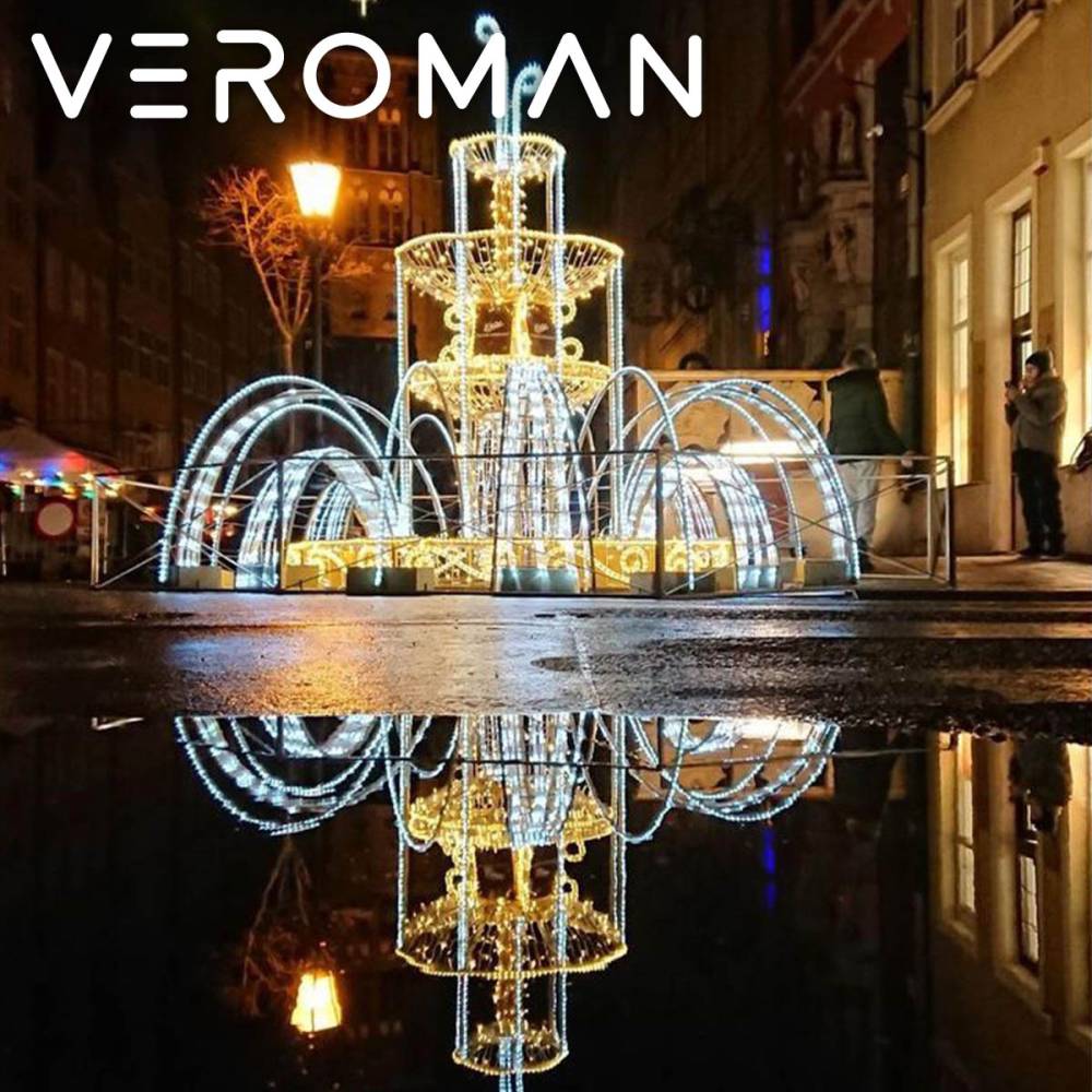 VeroMan 優雅な光の演出 大型イルミネーション噴水 商業施設向け イルミネーション 噴水 韓国インテリア[高さ300cm]