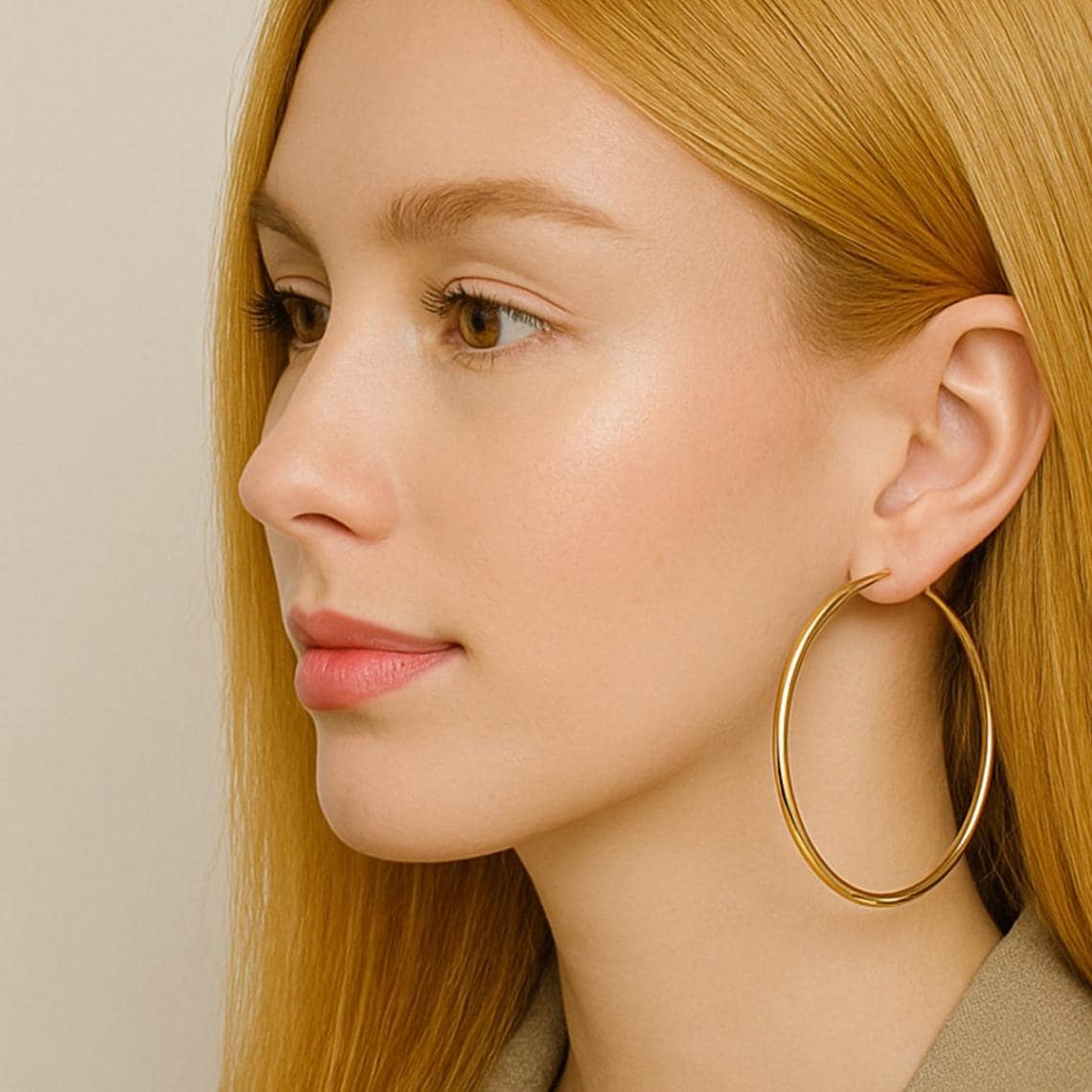 luijewelry big hoop ピアス　片耳 VeroMan BIJOU+ ビッグフープピアス 両耳用 個性的 7cm シルバーポスト