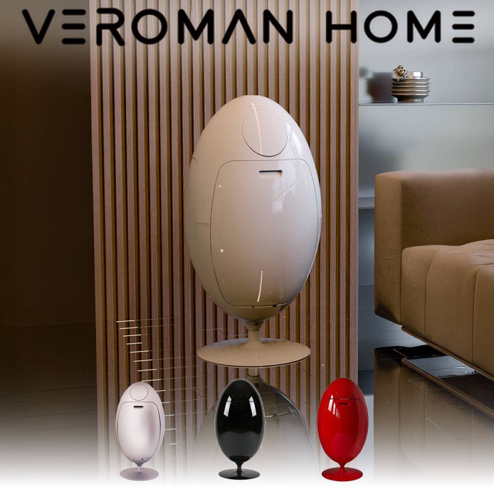 VeroMan ゴミ箱 環境配慮型 恐竜卵デザイン ゴミ分別対応 大型フロア用 未来的デザイン 高級感のあるデザイナーズアイテム 韓国インテリア【高さ84cm×幅45cm】