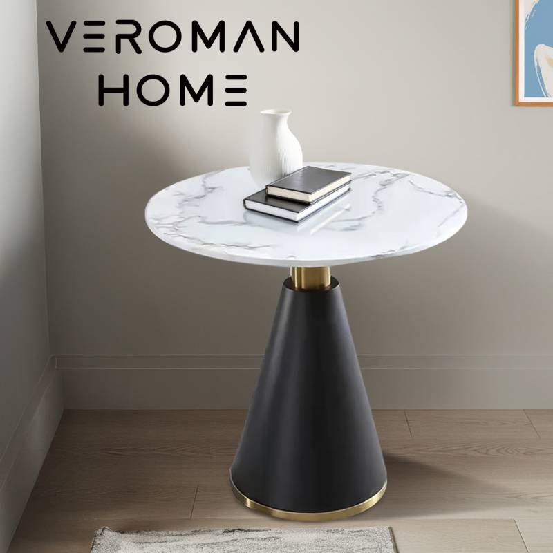 VeroMan モダンラウンドテーブル 円形テーブル シンプルデザイン