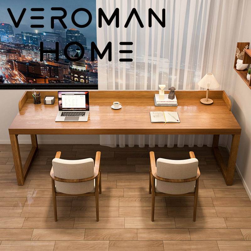 VeroMan 無垢材 デスク＆チェアセット 壁付け可能 学習机 PCデスク