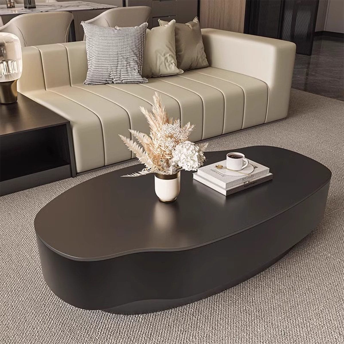 VeroMan ローテーブル モダンデザイン 不規則フォルム メタルフレーム