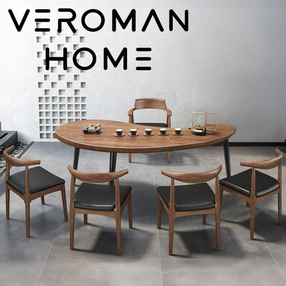 VeroMan カウンターテーブル 北欧風デザイン 天然木天板 アイアン脚 韓国インテリア [高さ105cm×幅180cm]