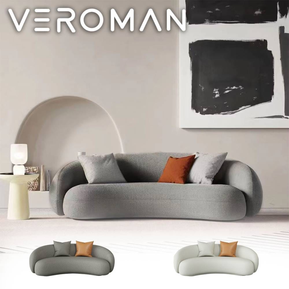 [2人掛け] VeroMan 曲線フォルム が美しい ソファ 会議 応接 休憩スペース 高品質テクノロジー布 使用感抜群 ふわふわクッション 韓国インテリア [幅160cm]