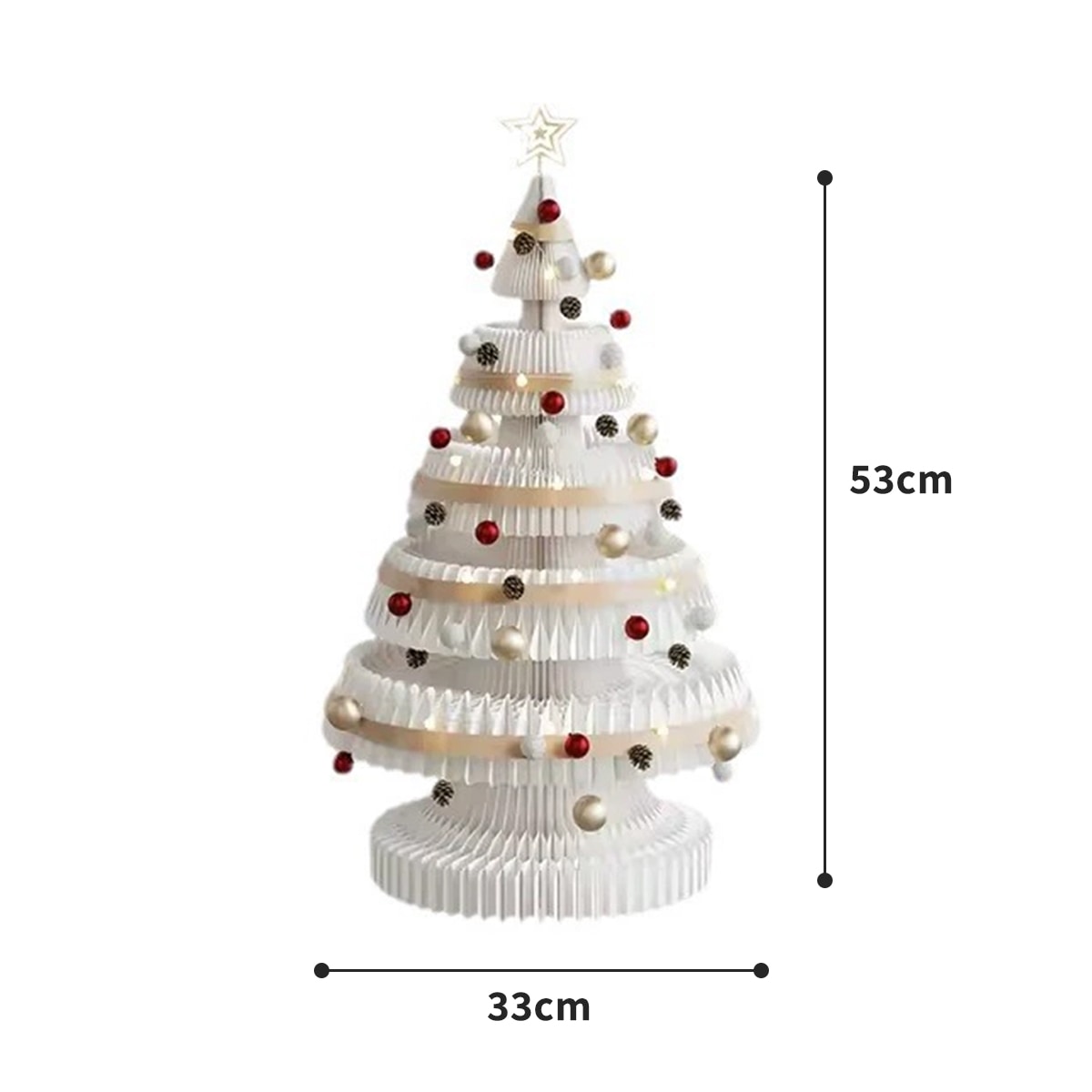高さ53cm] VeroMan クリスマスツリー 折りたたみ紙製クリスマスツリー