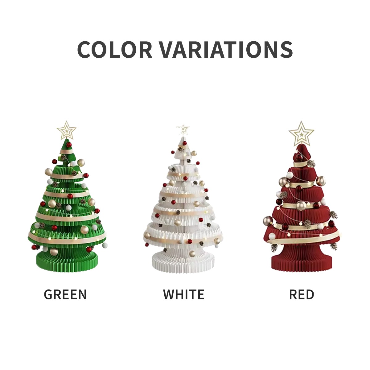 高さ53cm] VeroMan クリスマスツリー 折りたたみ紙製クリスマスツリー