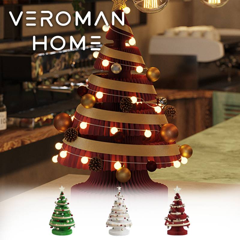 高さ53cm] VeroMan クリスマスツリー 折りたたみ紙製クリスマスツリー