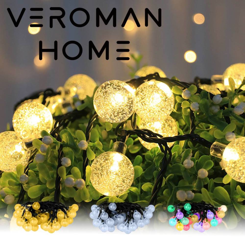 [3m20灯] VeroMan LEDライト IP44 屋外用LEDバブルライト ガーデン・庭・ベランダ装飾用 球体イルミネーション USBタイプ クリスマス・お祝い用ライト イルミネーション 韓国インテリア