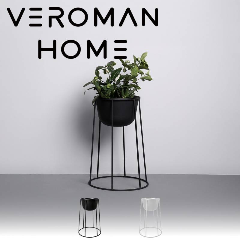 38cm×41cm] VeroMan フロアプランタースタンド 観葉植物ラック メタル