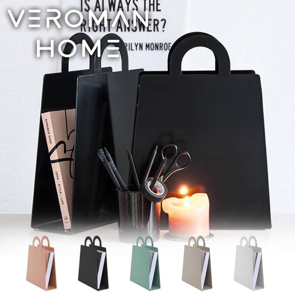 VeroMan マガジンラック 本収納 バッグ収納 省スペースラック リビング収納 多用途ラック シンプルデザイン 韓国インテリア [高さ38cmx幅10cm]