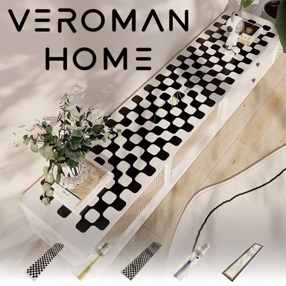 VeroMan テレビ台カバー PVC素材 防水 防油 耐熱 テーブルマット シューズキャビネット ランナークロス 食器棚デスクマット 韓国インテリア[長80cm×幅30cm]