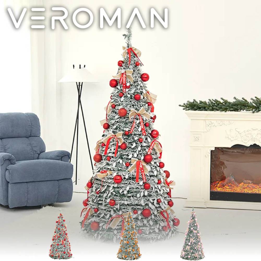 [180cm] VeroMan クリスマスツリー 伸縮式 折りたたみ 室内用 おしゃれ 省スペース デコレーション インテリア 飾り コンパクト収納 韓国インテリア