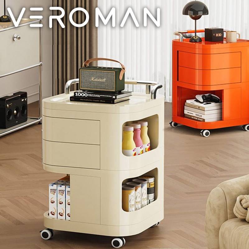 VeroMan ワゴン 小型ワゴン収納 回転式コスメラック 多機能収納